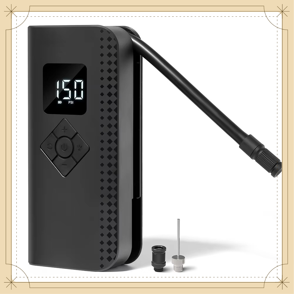 Car Portable Tire Inflator - ปั๊มลมยางไฟฟ้าแบบพกพาขนาดเล็กปรับแต่งได้ ดิจิตอลอัจฉริยะ อัตโนมัติ สำหรับจักรยาน มอเตอร์ไซค์ รถยนต์