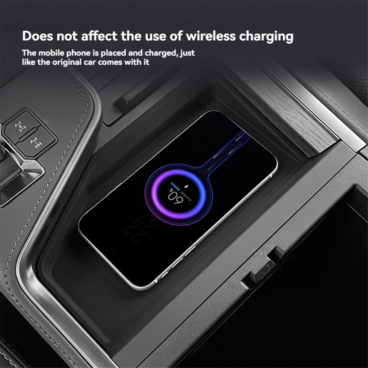 Wireless Car Charger - แผ่นรองซิลิโคนป้องกันรอยขีดข่วนสำหรับที่ชาร์จไร้สายในคอนโซลรถยนต์ Lexus GX550 2024 อุปกรณ์เสริม ลดราคาสุดพิเศษ