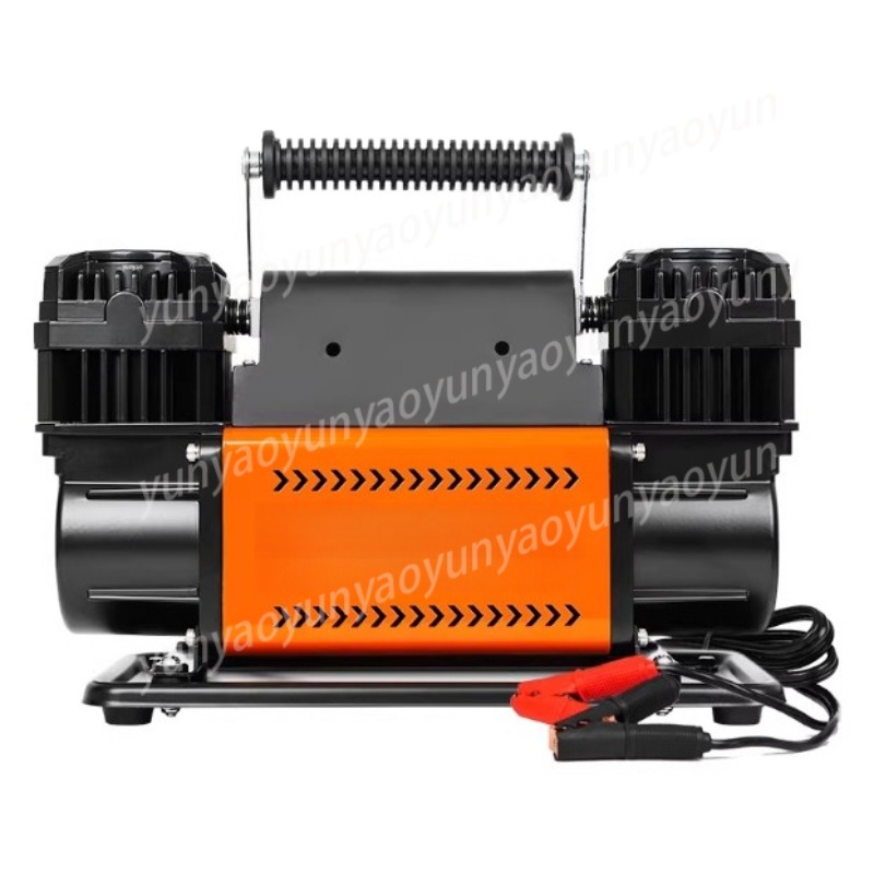 Car Portable Tire Inflator - เครื่องเติมลมยางรถยนต์แบบพกพา กำลังสูง สองกระบอกสูบ อุปกรณ์ฉุกเฉิน