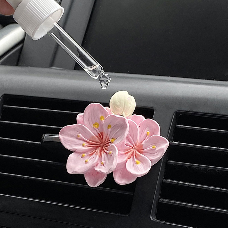 Car Accessories Perfume - คลิปหนีบปรับอากาศรูปดอกไม้ 1 ชิ้น สำหรับตกแต่งรถยนต์ กลิ่นหอมสดชื่น น้ำหอมปรับอากาศในรถยนต์