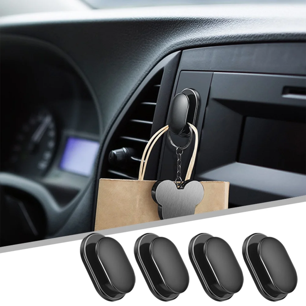 Car Accessories Hanging - ตะขอแขวนในรถยนต์ขนาดเล็กสำหรับเก็บของภายในรถ ใช้แขวนสาย USB หูฟัง กุญแจ ติดตั้งง่ายด้วยกาวในตัว