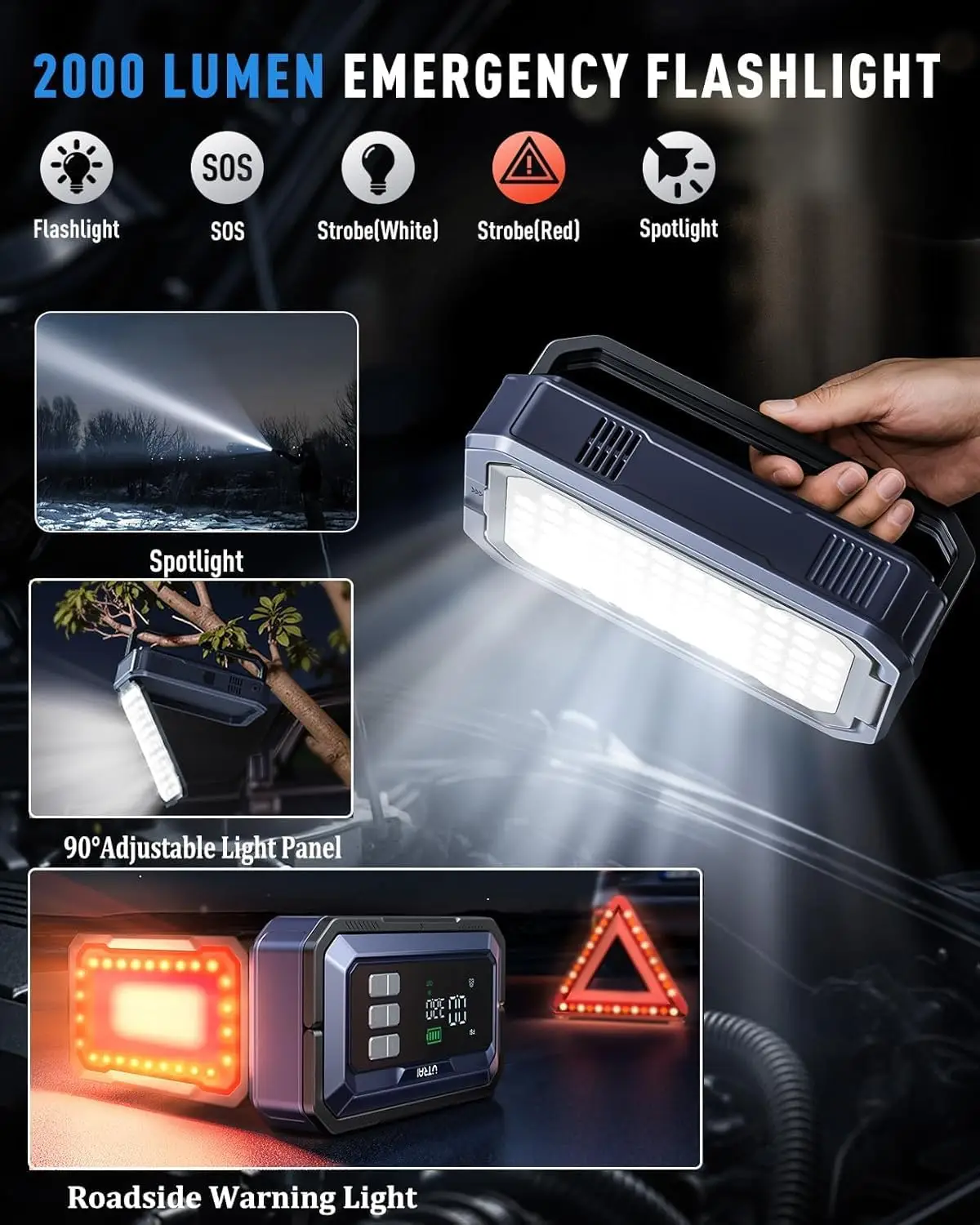 เครื่องจั๊มป์สตาร์ทพร้อมเครื่อ - Car Portable Tire Inflator บทวิจารณ์และราคา