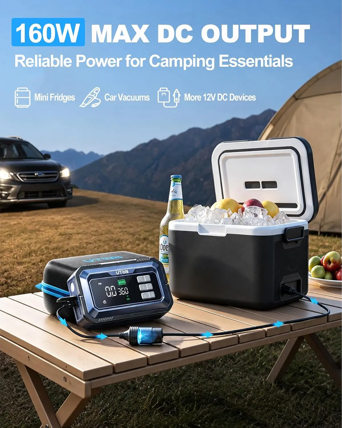 เครื่องจั๊มป์สตาร์ทพร้อมเครื่อ - Car Portable Tire Inflator บทวิจารณ์และราคา