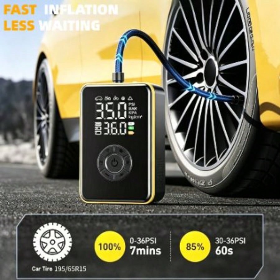 เครื่องเติมลมยางแบบพกพา, การเต - Car Portable Tire Inflator บทวิจารณ์และราคา