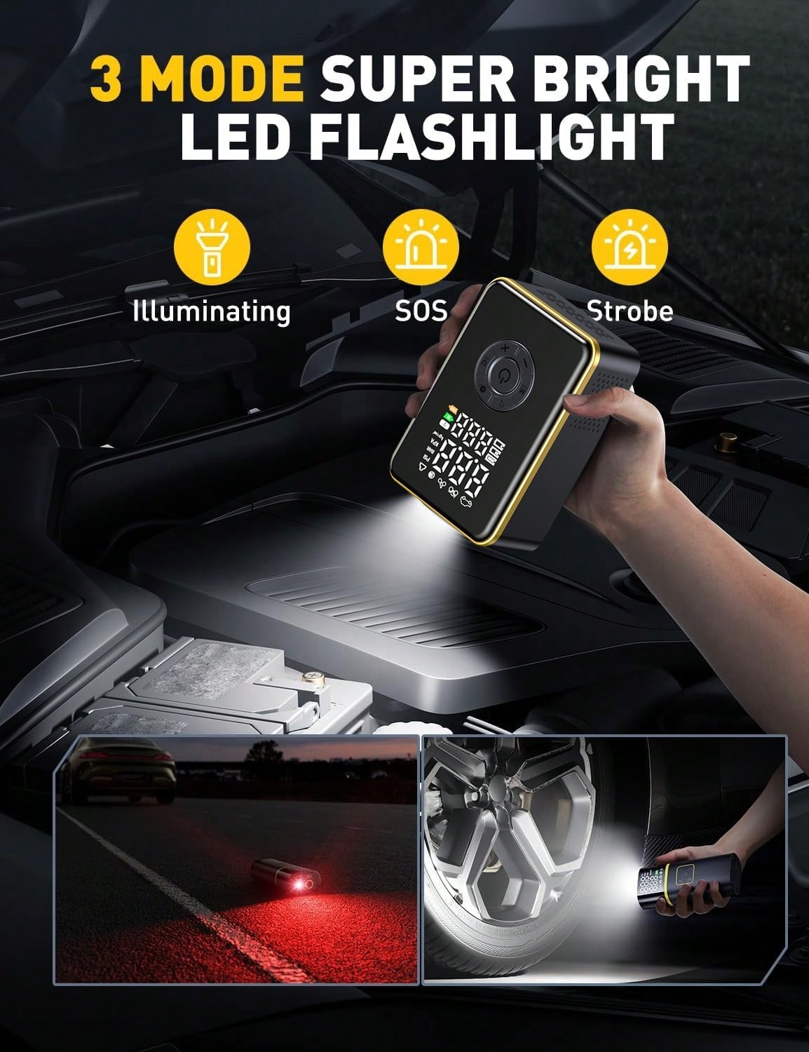 เครื่องเติมลมยางแบบพกพา, การเต - Car Portable Tire Inflator บทวิจารณ์และราคา