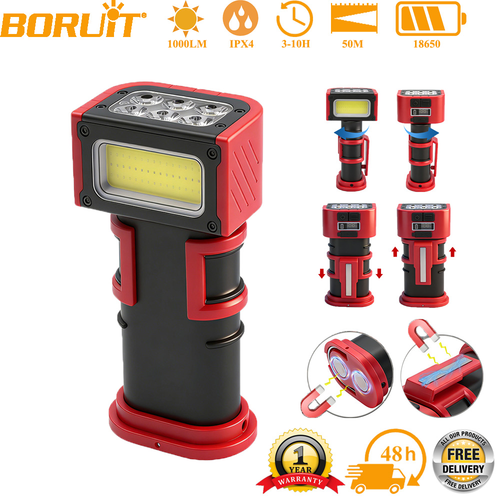 BORUiT COB LED ไฟทำงาน 1000LM  - Car Accessories Hanging บทวิจารณ์และราคา