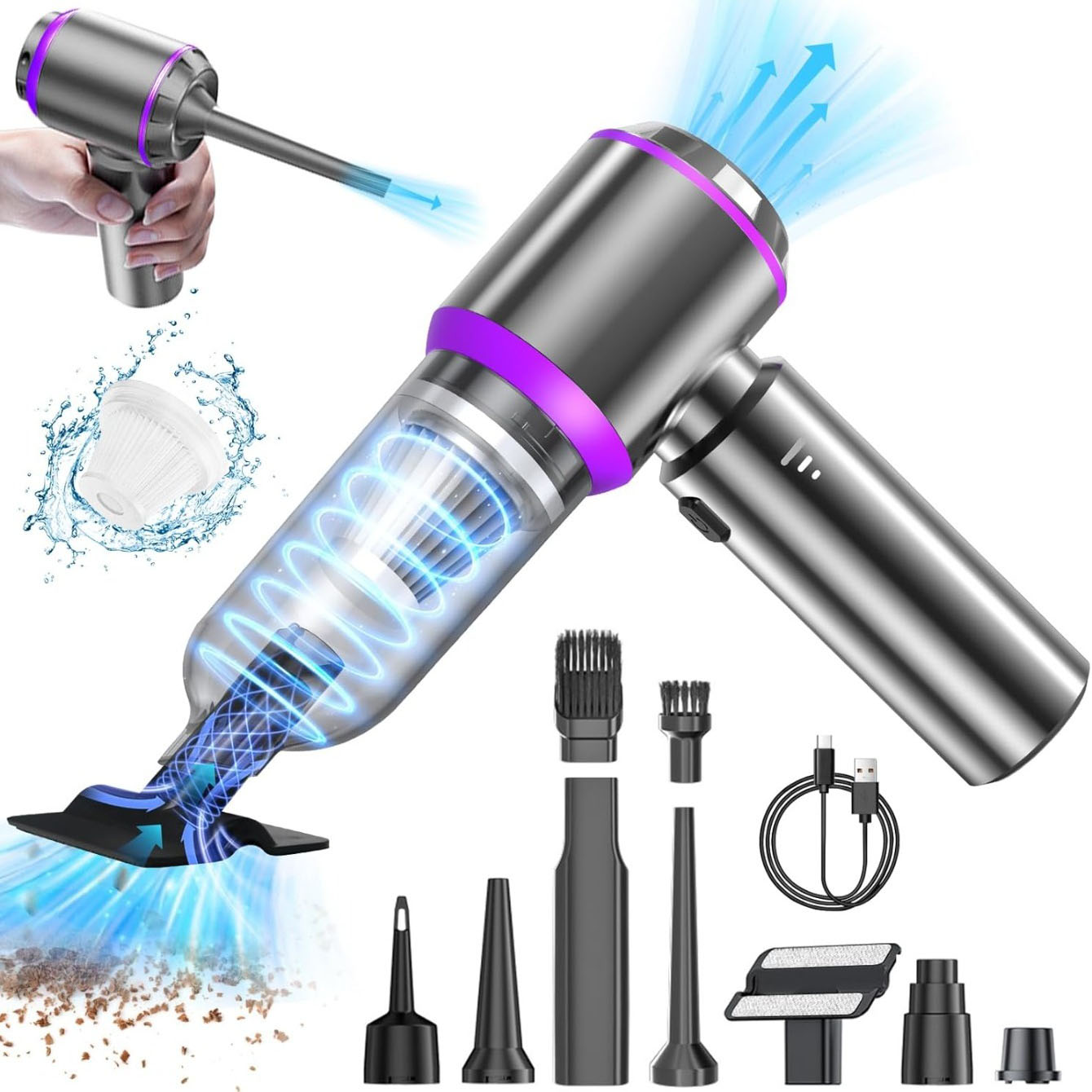 เครื่องดูดฝุ่นในรถยนต์ทรงพลัง  - Car Vacuum Cleaner บทวิจารณ์และราคา