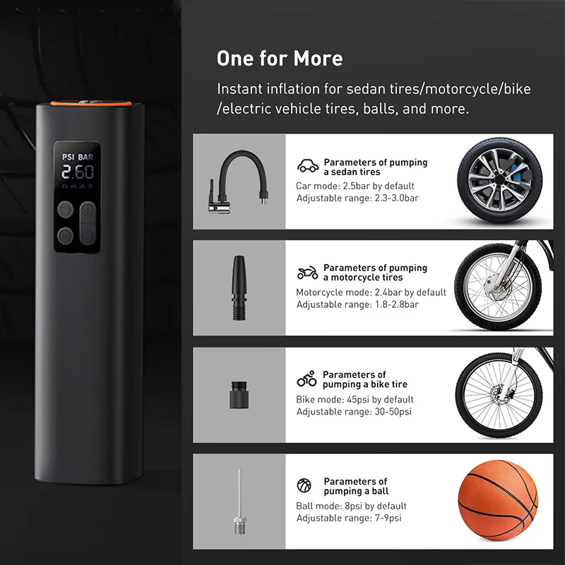 เครื่องสูบลมยางดิจิตอลไร้สายแบ - Car Portable Tire Inflator บทวิจารณ์และราคา