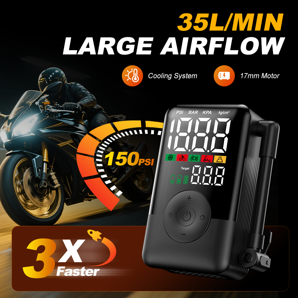 เครื่องสูบลมยางดิจิตอลพกพา Car - Car Portable Tire Inflator บทวิจารณ์และราคา