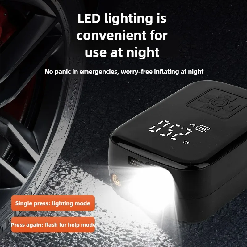 ปั๊มลมไฟฟ้าแบบพกพาไร้สายสำหรับ - Car Portable Tire Inflator บทวิจารณ์และราคา